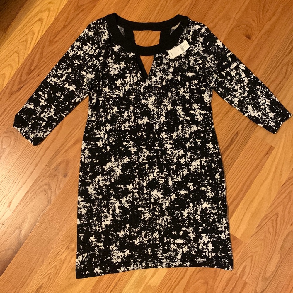 New Banana Republic Factory Women's Size Small B&W Print Dress